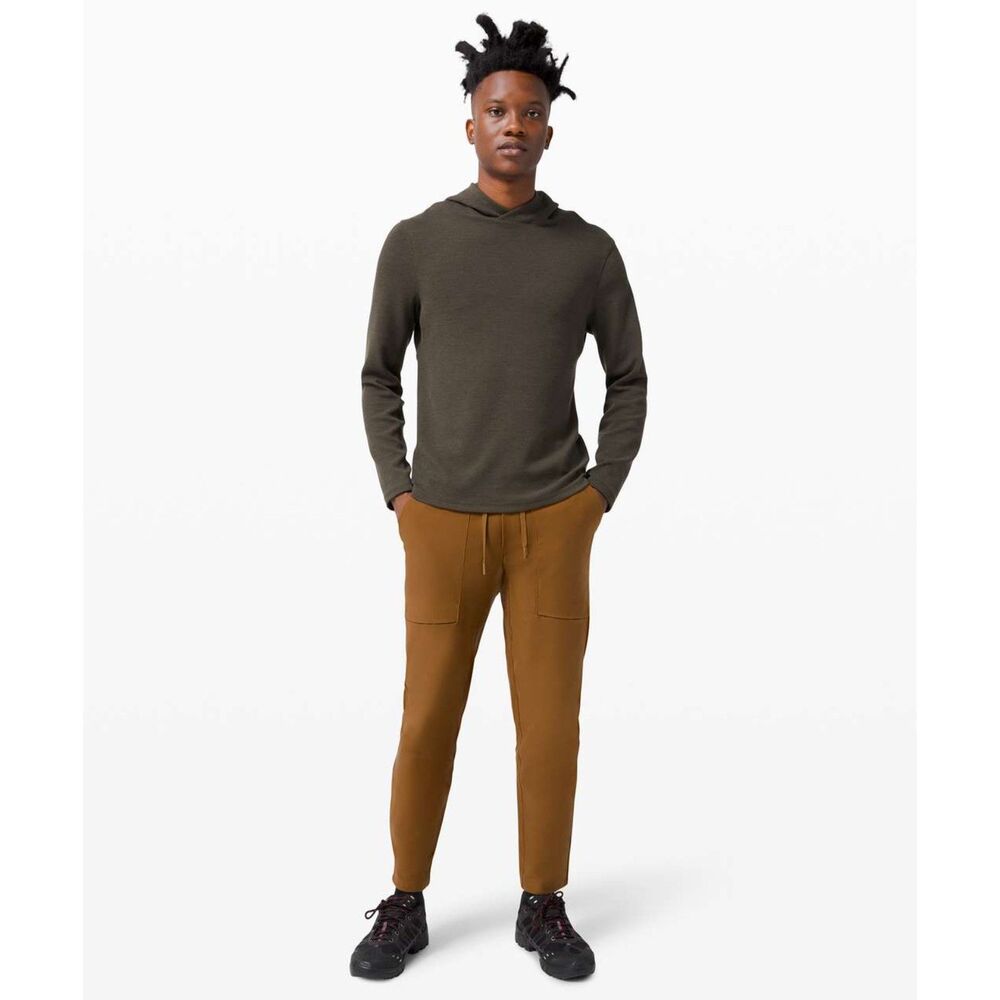 Lululemon Bowline Pant Utilitech Brown Khaki Drawstring Pants Men's Size XL